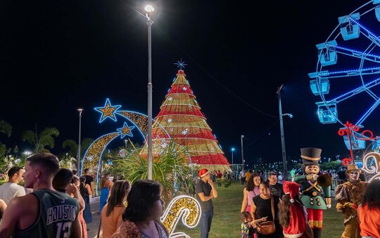 Decoração de Natal no Parque da Cidade proporciona mais atrativo de lazer em família para os porto-velhenses