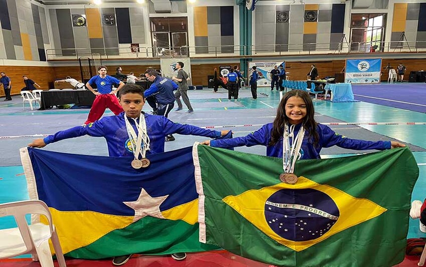 Atletas de Kung Fu de Pimenta Bueno conquistam medalhas de ouro e de prata em competição internacional