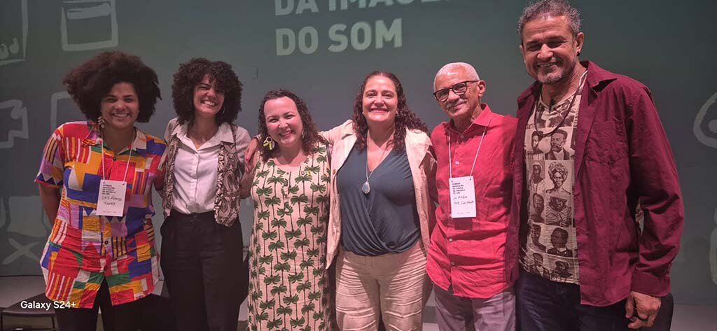 Da esquerda para a direita, Lais Almeida- FUNARTE, Daniela Fernandes- SAV/MINC, Fernanda Castro- IBRAM, Mirelle Franco-MIS/PR, José Maria-MIS/SP e Joesér Alvarez - MIIS/RO - Gente de Opinião