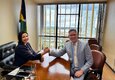 Deputada Cristiane Lopes recebe em Brasília o Governador de Rondônia Cel. Marcos Rocha