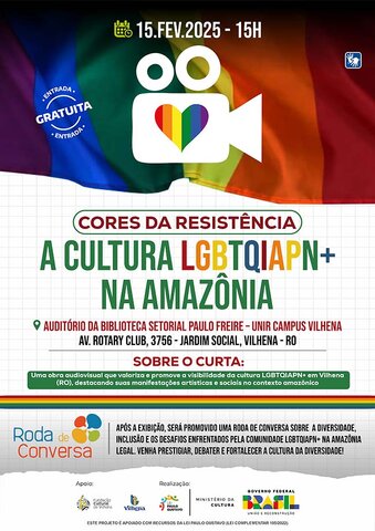 Curta-metragem 'Cores da Resistência' que retrata cultura LGBTQIAPN+  estreia neste sábado em Vilhena - Gente de Opinião