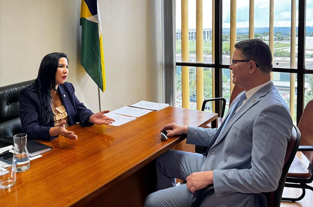 Deputada Cristiane Lopes recebe em Brasília o Governador de Rondônia Cel. Marcos Rocha - Gente de Opinião