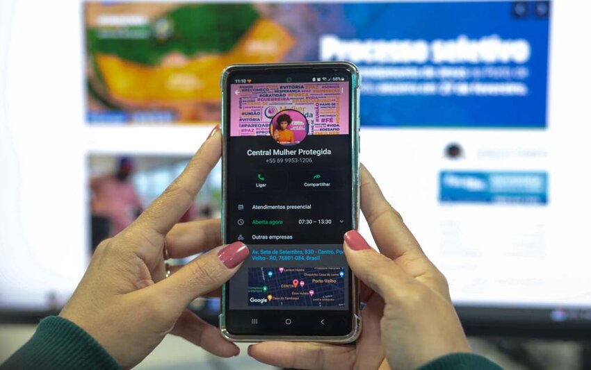 Vítimas de violência doméstica têm apoio facilitado pelo WhatsApp do programa do governo de RO “Mulher Protegida”