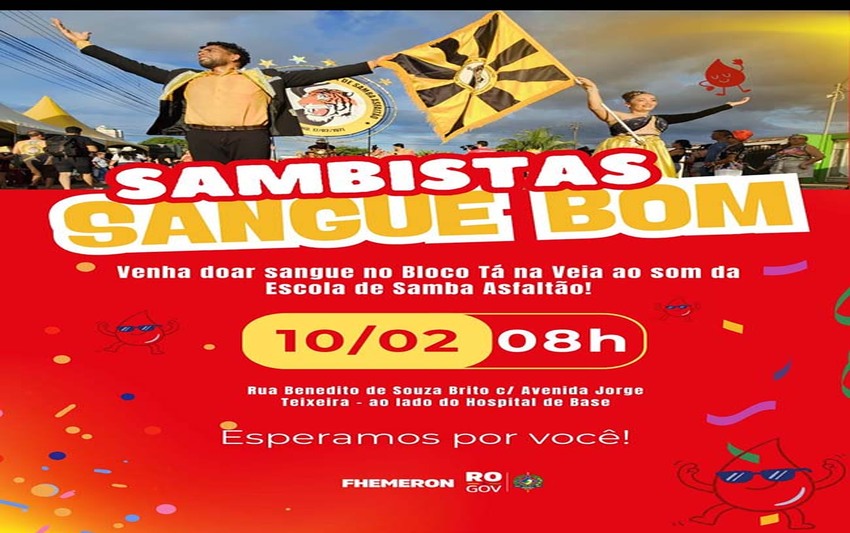 Solidariedade no Ritmo do Samba: Família Asfaltão e Fhemeron Realizam Campanha de Doação de Sangue