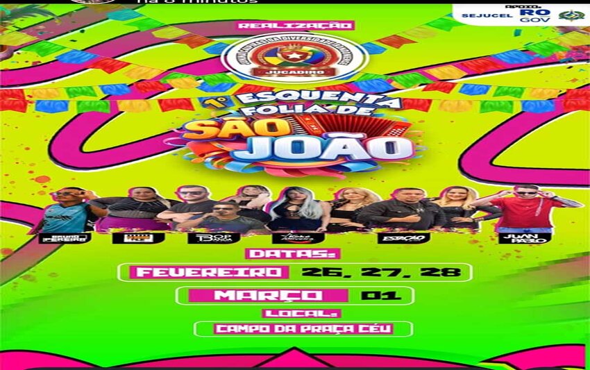 Cultura e Tradição: "1º Esquenta Folia de São João" Começa Hoje em Porto Velho