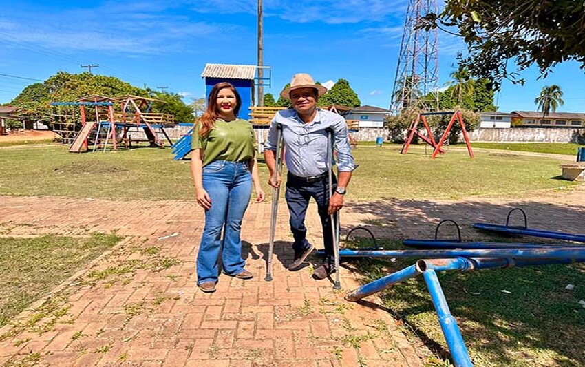 Deputada Federal Cristiane Lopes garante revitalização da Praça de Nova Londrina em Ji-Paraná