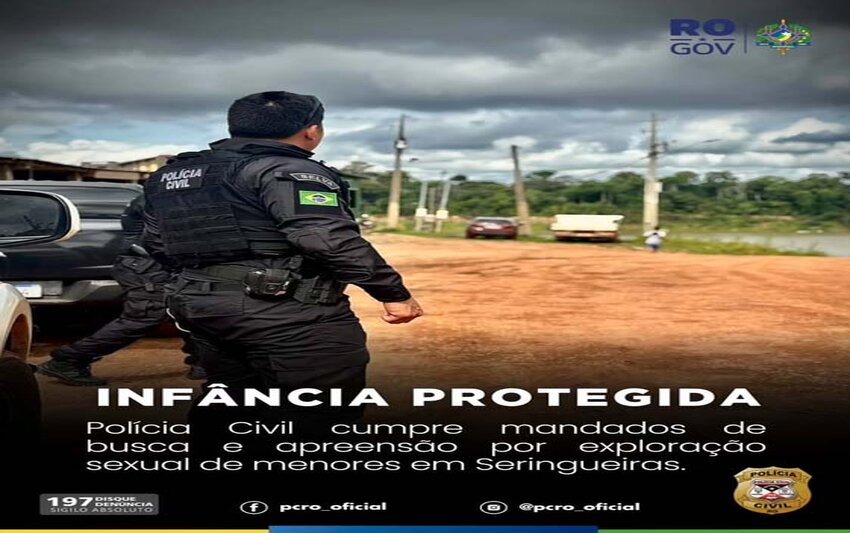 Operação Infância Protegida: Polícia vivil investiga casos de exploração sexual de adolescentes em Rondônia