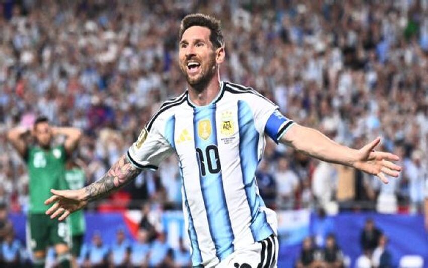 Messi brilha em festa da Argentina